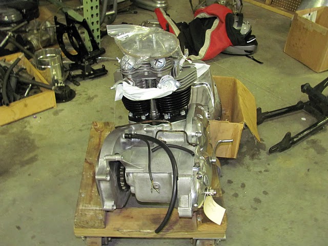 Triumph Bonneville rebuilt engine